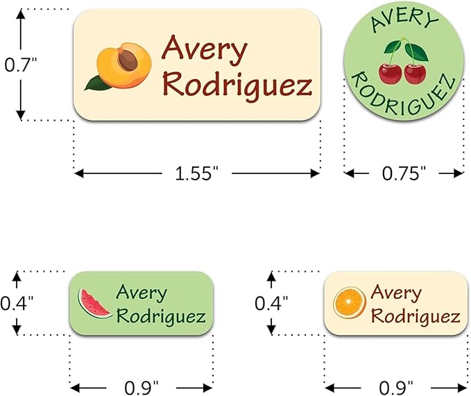 Waterproof Custom Name Stickers (135 Labels) - Personalized Daycare Labels for Clothing, Water Bottles, Lunch Boxes & School Supplies - Ideal for Camp & Daycare - No-Iron (Lemonss)