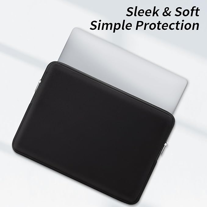 RAINYEAR 16 Inch Laptop Sleeve Soft Case Padded Bag Specially Compatible with 16" MacBook Pro M1 M2 M3 M4 M5 Pro/Max A2141 A2485 A2780 A2991 A3403 A3186 A3428 A3429 (Black)