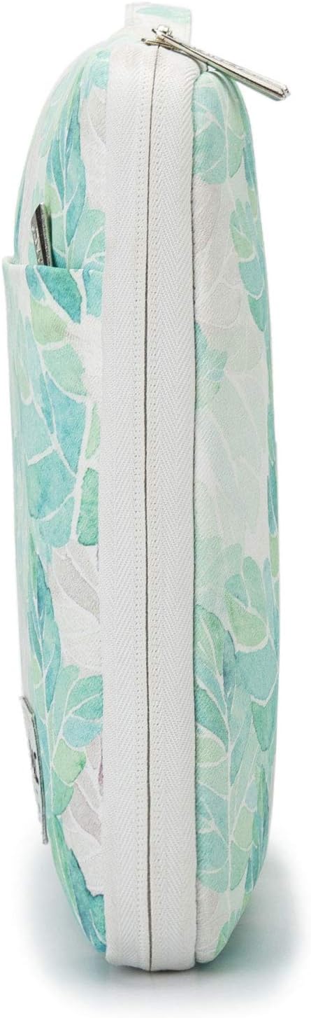 Kinmac 360 Degree Protective Laptop Sleeve Case Bag with Handle for MacBook Air 15 inch and 15 inch-15.6 inch HP Lenovo Dell ASUS Acer Notebook Computer (Green Leaf)