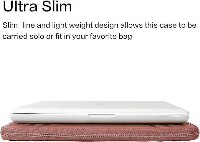 DOMISO 14 Inch Shockproof Waterproof Laptop Sleeve with Handle Lightweight Soft EVA Tablet Case for 14" Laptops/Lenovo ThinkPad/HP Pavilion 14 Stream 14 / Dell, Pink