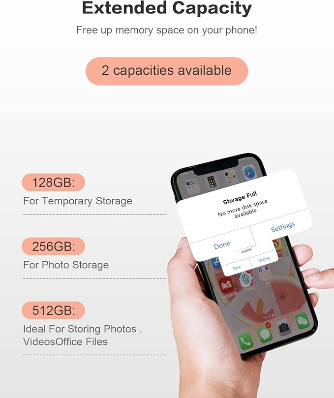 MFi Certified 512GB Flash Drives 3.0 High Speed 3ni1 USB Stick External Storage Compatible for iPhone/PC/iPad/Android/More Devices for Photos and Videos Transfer Storage Backup(Pink)