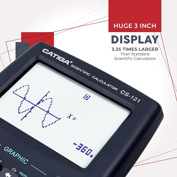 CATIGA Scientific Calculators with Graphic Functions, Graphing Calculators with Multiple Modes, Scientific Calculators for Students, High School or College Courses, 2Pack, CS-121