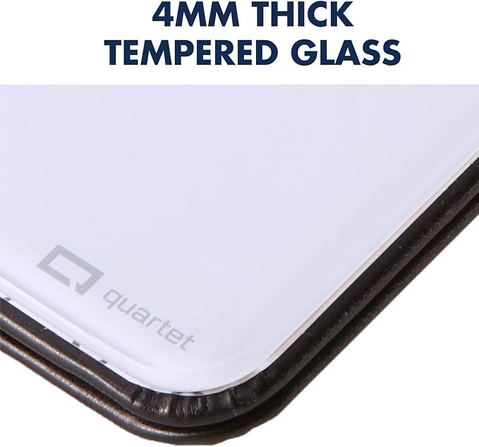 Quartet Portable Glass Dry-Erase Pad, 5" x 8", Closeable Cover, Kickstand, Desktop, White Board, Notepad, Travel, Black (Q090GDPB01)