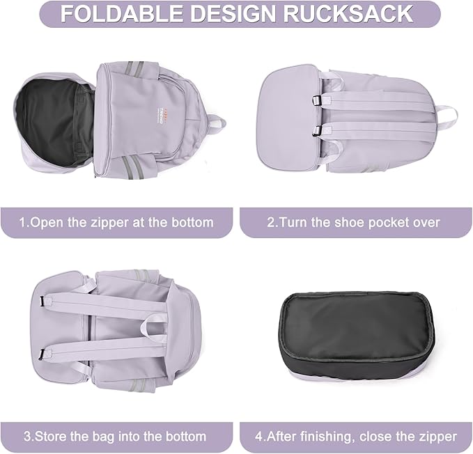 coofay Gym Backpack For Women Waterproof Backpack With Shoe Compartment Lightweight Travel Backpack Sports Backpacks Large Gym Bag