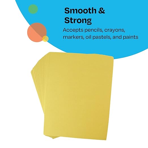Childcraft Construction Paper, 9 x 12 Inches, Yellow, 500 Sheets
