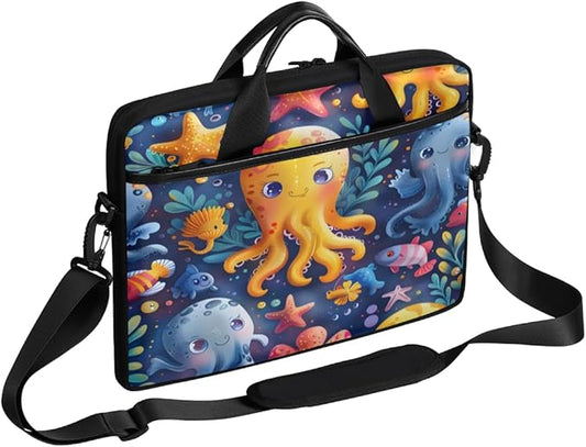 Tropical Octopus Laptop Sleeve Case for 13-15 inch Computer Bag Protective Laptop Handle Bag for Women Men