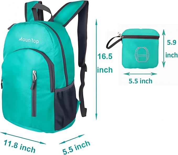 MounTop Outdoor Lightweight Foldable Water Resistant Backpack for Travel Hiking Riding