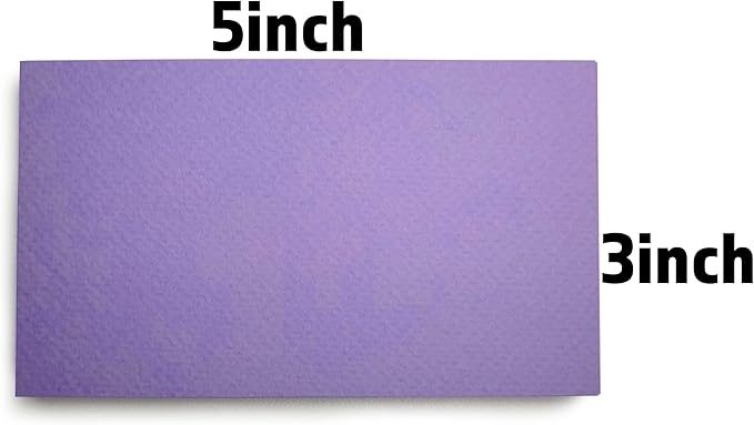 PPAPPAPPIYO 50 Pack 3x5 Colored Index Cards, 180gsm Premium Textured Blank Flash Cards, Heavyweight Cardstock for Study, Recipes, and DIY Crafts (violet)