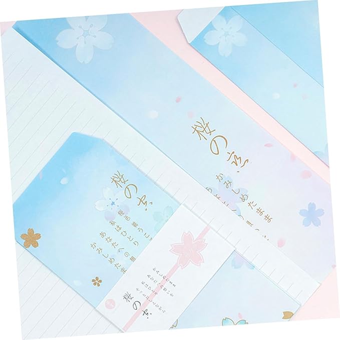 MAGICLULU Blossoms Pattern Writing Paper Set 40pcs B5 Japanese Style Stationery Letter Paper for Writing and Printing Vintage Floral Design Office and School Supplies