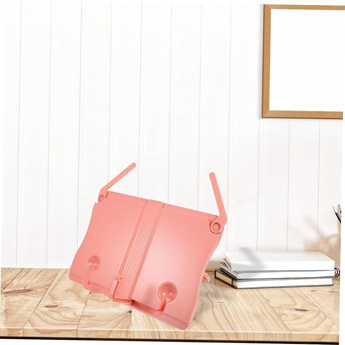 Reading Holder Portable Adjustable Book Stand for Transparent Angle Desktop Book Holder Suitable for Tablets Music and Textbooks Smooth Rounded Edges for Comfortable Study at Home
