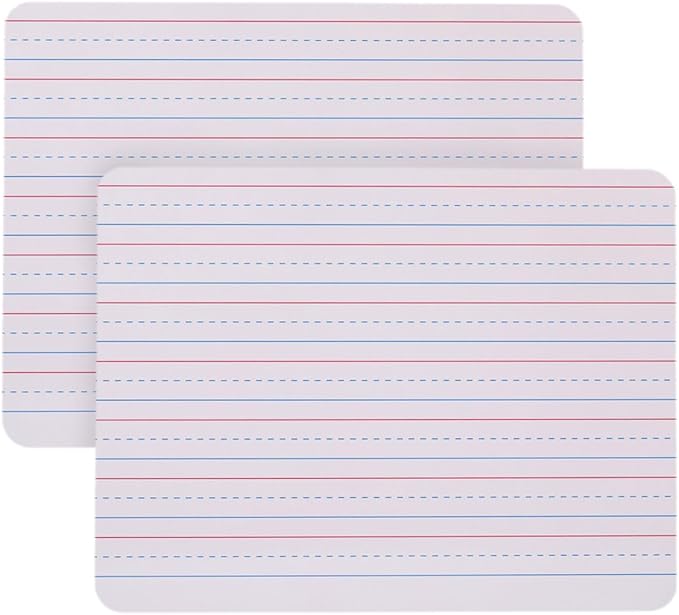 ULTECHNOVO 2pcs 9x12 Inch Dry Erase Whiteboards Four-line Three-Grid Writing Surface, Portable Learning and Office Whiteboard for Teaching and Message Writing
