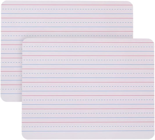 ULTECHNOVO 2pcs 9x12 Inch Dry Erase Whiteboards Four-line Three-Grid Writing Surface, Portable Learning and Office Whiteboard for Teaching and Message Writing
