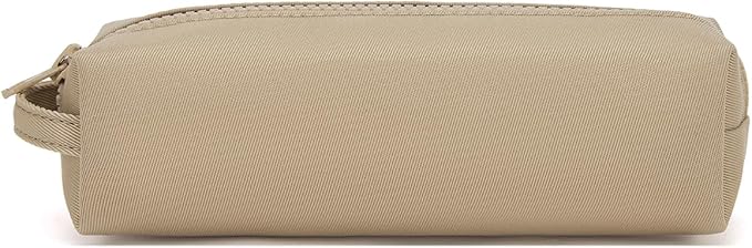 Pencil Case Soft School Pencil Pouch Bag for Easy Carry Stylish and Durable (Khaki)