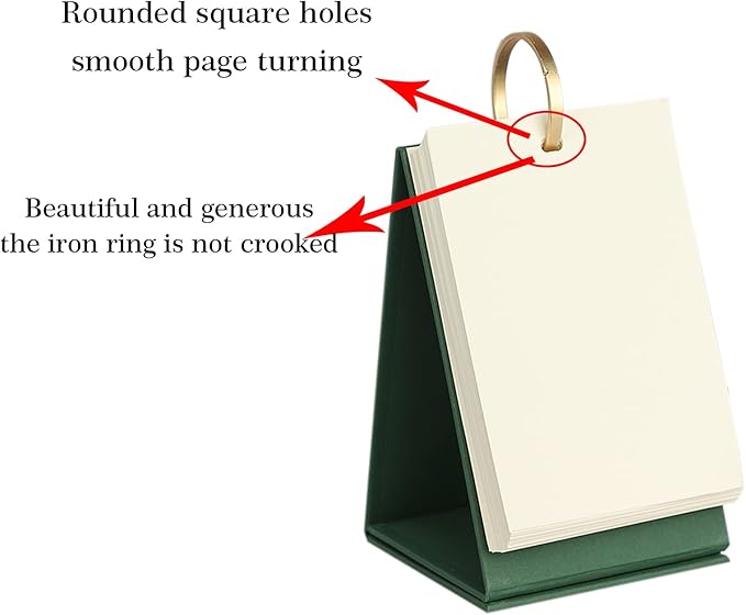 5.7"x3.8" Blank Flash Cards Notepad with Binder Ring 180Pcs Standing Flip Paper Study Index Cards DIY Greeting Cards Bookmark Mini Memo Scratch Pads Note Card for Taking Notes Working Learning