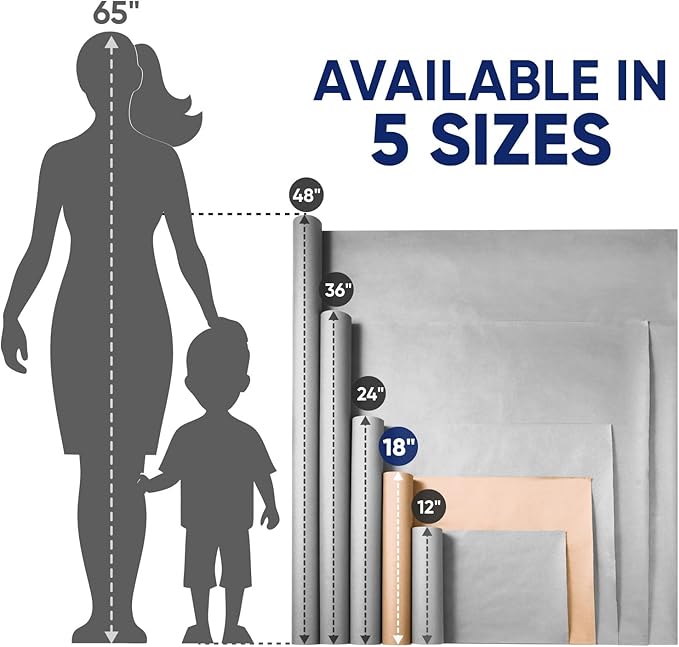 Black Construction Paper Roll 18" x 100 ft – Made in USA – 18" Bulletin Board Paper for Classroom & School, Teachers & Kids