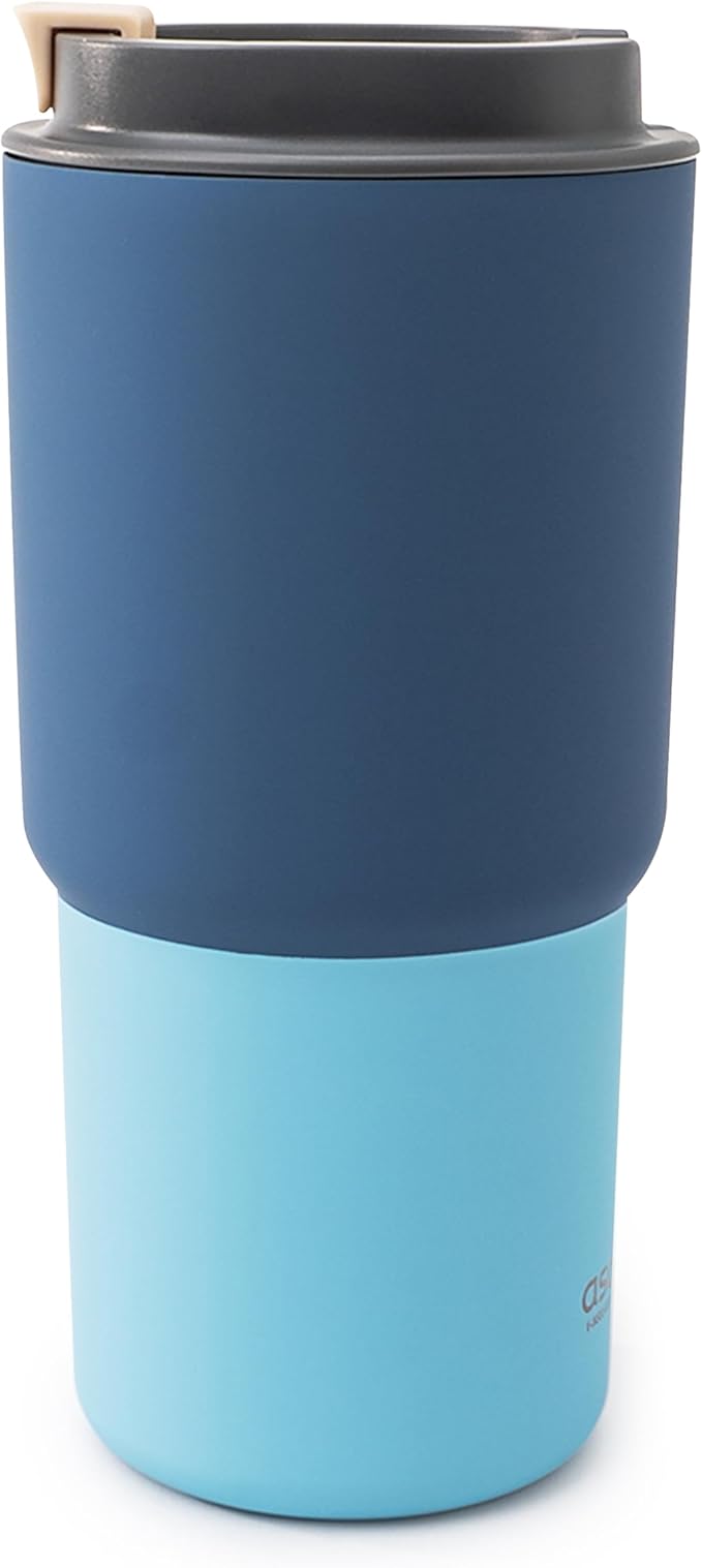asobu 22oz Extra Large Ceramic-Lined Travel Mug with No Metal Taste-Keeps Flavors True (Pastel Blue)