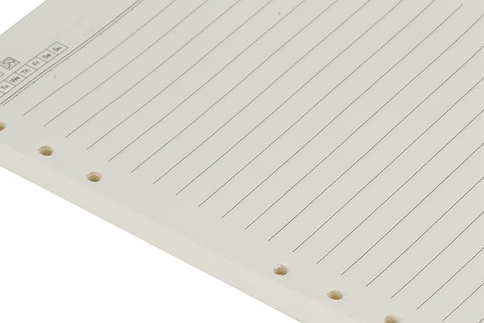 A5 Refill Paper 6 Hole Punched Filler Paper Refills for A5 Loose Leaf Notebook Travel Journal Personal Diary Planner Binder, 80 Sheet, 160 Page, Lined Paper