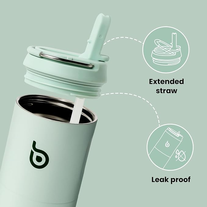 BOTTLE BOTTLE Insulated Water Bottle 24oz with Straw Lid and Handle Sports | for Travel Gym school,Stainless Steel Water Bottles,Double-Wall,Vacuum Metal,Leak Proof,BPA-Free