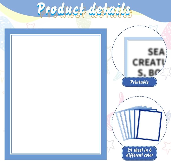 PerKoop 36 Sheets Science Fair Board Poster Boards Supplies 24 Self Adhesive Presentation Subtitles 4 Science Fair Project Titles 8 Personalized Letter Sticker for Classroom(Gradient Blue)