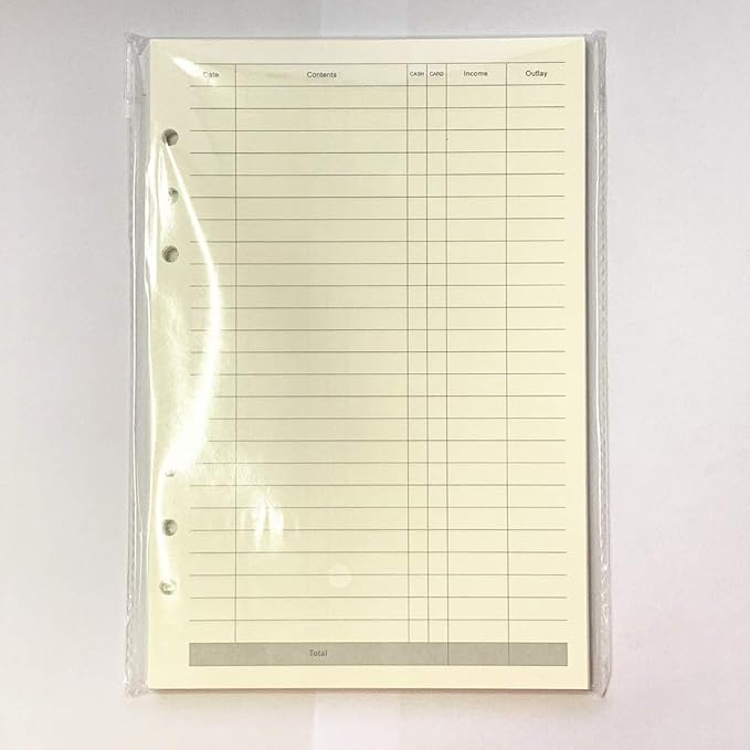A5 Planner Inserts,6 Ring Budget Binder Refill,Personal Accounting Book for Filofax, 90 Pages Double Side Printed, 100Gsm Paper, Harphia(A5 5.59 x 8.27'',Finance)