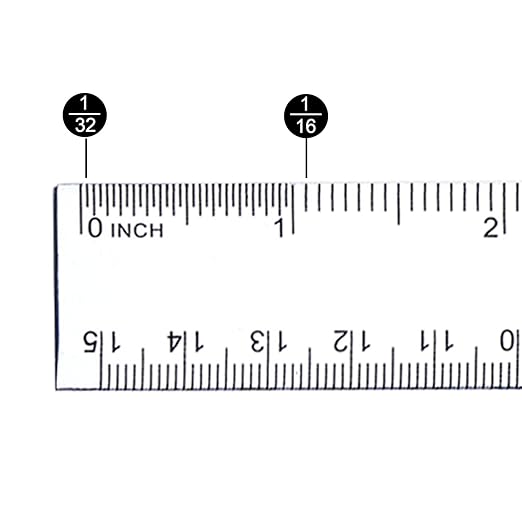 EBOOT 2 Pack Plastic Ruler Straight Ruler Plastic Measuring Tool for Student School Office(Clear,6 Inch Style)