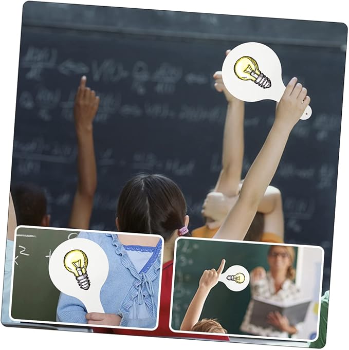 2Pcs Double-Sided Handheld Whiteboard Portable Dry Erase Paddle for Boys and Girls Classroom Answer Board Safe and Easy to Clean Writing Surface