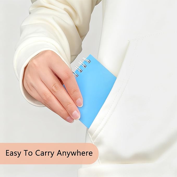KTOJOY 8 Pack Pocket Notebook, Small Notepad, 3x5 inches, White, Lined Pages, Mini Memo Steno Pads