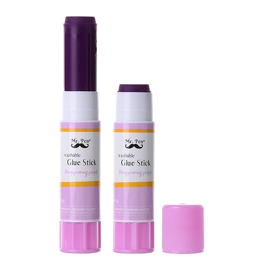 Mr. Pen- Disappearing Purple Glue Sticks, 8 Pack, Washable, Glue Sticks, Scrapbooking Glue