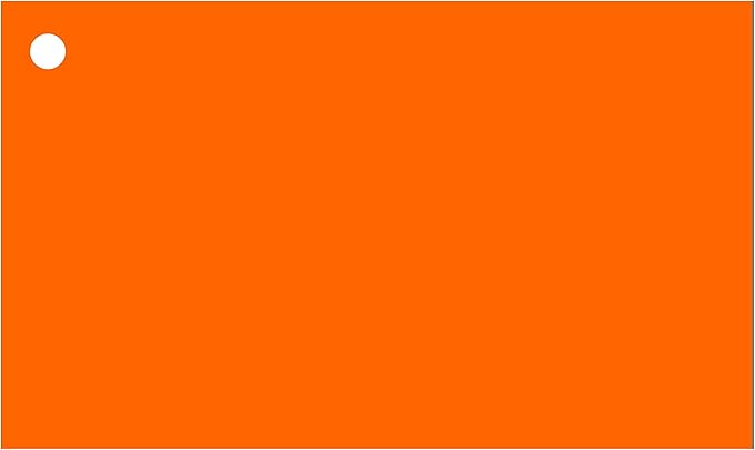 Colonial Cards: 150 Color Cardstock 3" x 5" Index Cards, Unruled with Corner 1-Hole Punched and 4 Binder Rings, Orange