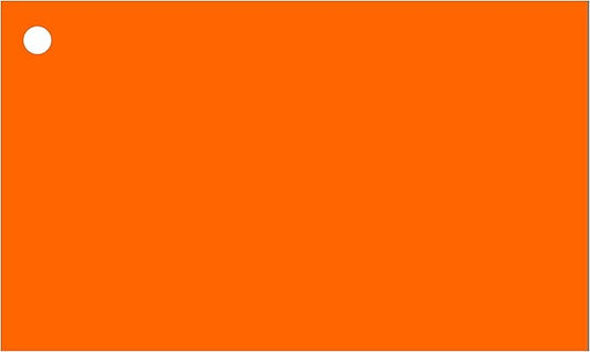 Colonial Cards: 150 Color Cardstock 3" x 5" Index Cards, Unruled with Corner 1-Hole Punched and 4 Binder Rings, Orange