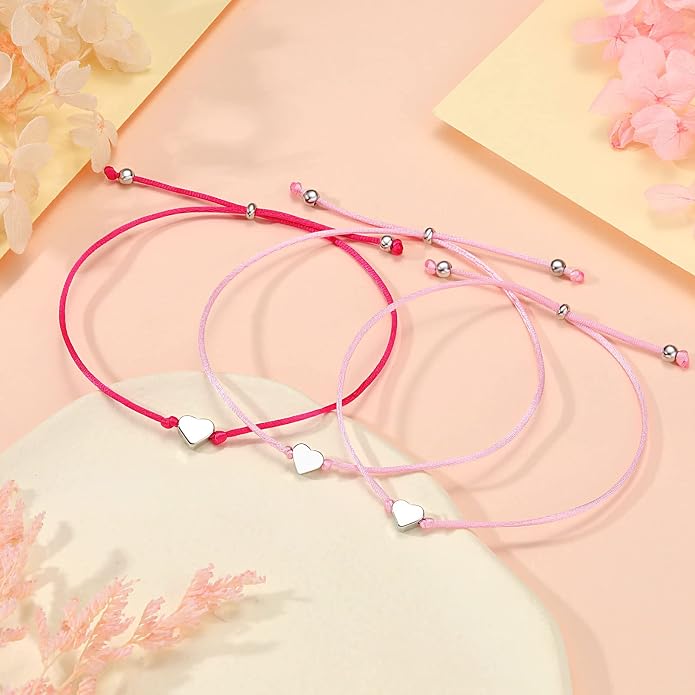 UNGENT THEM Big & Small Heart Bracelets Back to School Gifts for Girls