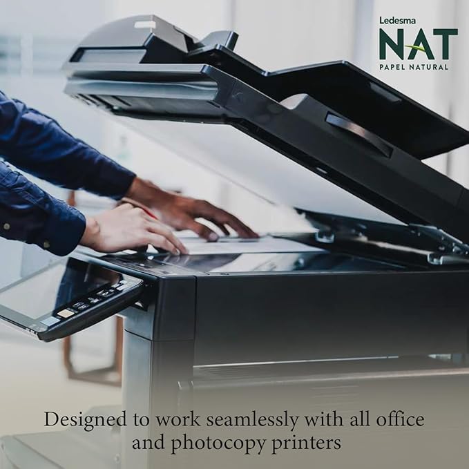 NAT Sugarcane Printer Paper – 8.5 x 11" Copy Paper, Chemical-Free - Made from 100% Sustainably Sourced, Jam Free, Acid Free, Multipurpose Recycled Office Paper, Natural Color (1 Ream/500 Sheets)