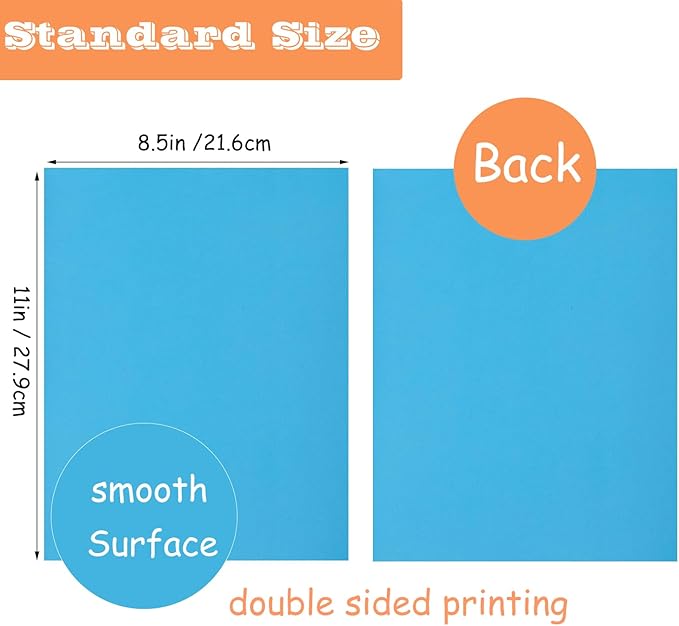 300 Sheets Colored Paper, 8.5 X 11 Colored Printer Paper Lightweight Construction Paper Double Sided Origami Paper for Crafts & Art, 20 Assorted Colors ( 70gsm/19lb)