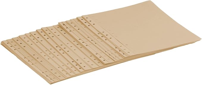 B5 Kraft Refill Paper 9 Hole Punched Filler Paper Refills for B5 Loose Leaf Notebook Travel Journal Personal Diary Planner Binder Scrapbook, 80 Sheet, 160 Page, 6.9 Inches x 9.8 Inches