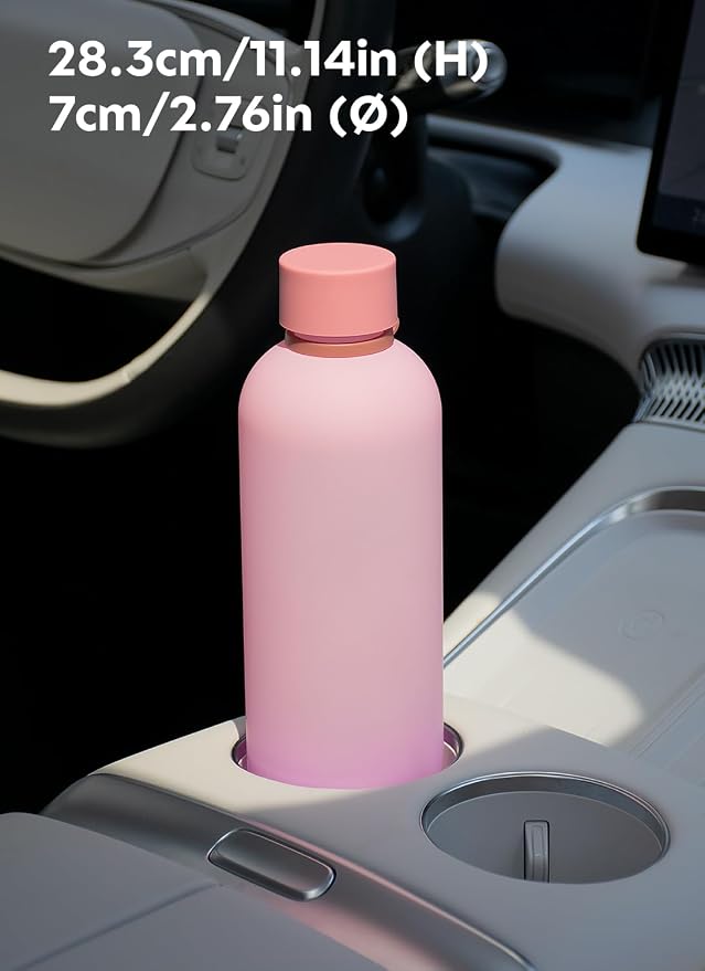 Opard Slim Water Bottle 32oz, Dishwasher Safe Plastic Water Bottle BPA-Free, Leakproof Screw Top, Sunset Pink Purple, Reusable for Travel School Sport Gym Hiking