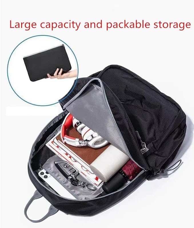 Geboldil Men's and women's lightweight foldable hiking travel backpack waterproof camping backpack green