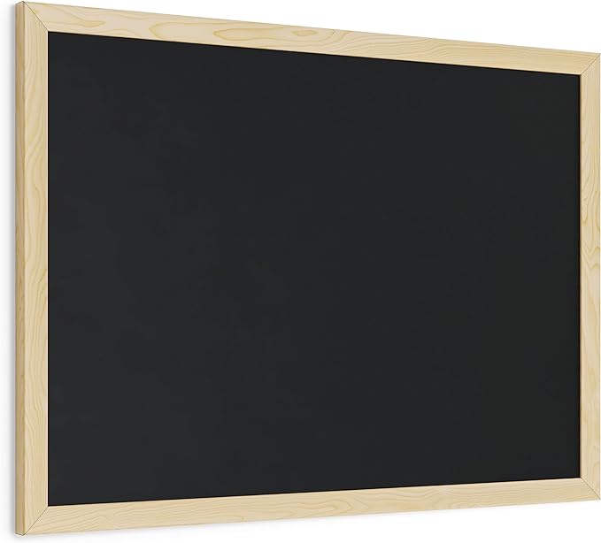 U Brands Chalkboard, 18" x 24" Inches, Light Birch Wood Frame (310U00-01)