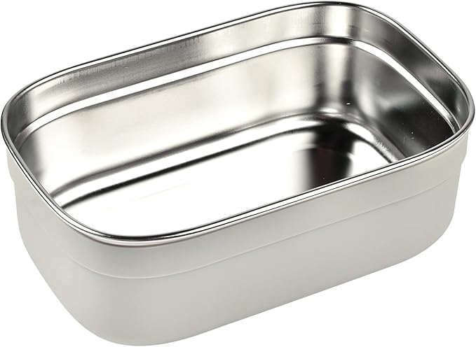 Beaba Stainless Steel Lunch Box, Kids Lunch Box with Silicone Lid, Bento Style Food Containers, Removable Silicone Dividers Make 1-3 Compartments, Sage