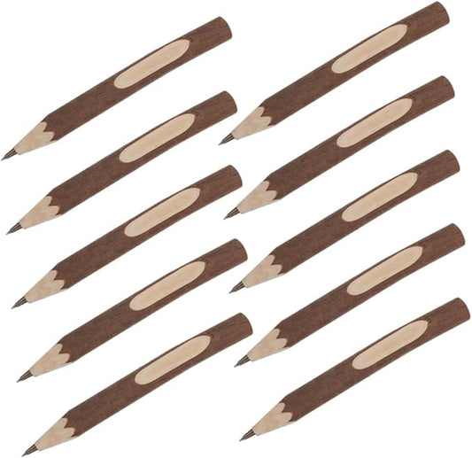 FUOYLOO Wood Ballpoint Pens 17cm Tree Bark Texture 10pcs Multi-function Writing Supply Portable Eco-friendly Biodegradable Office and School Use