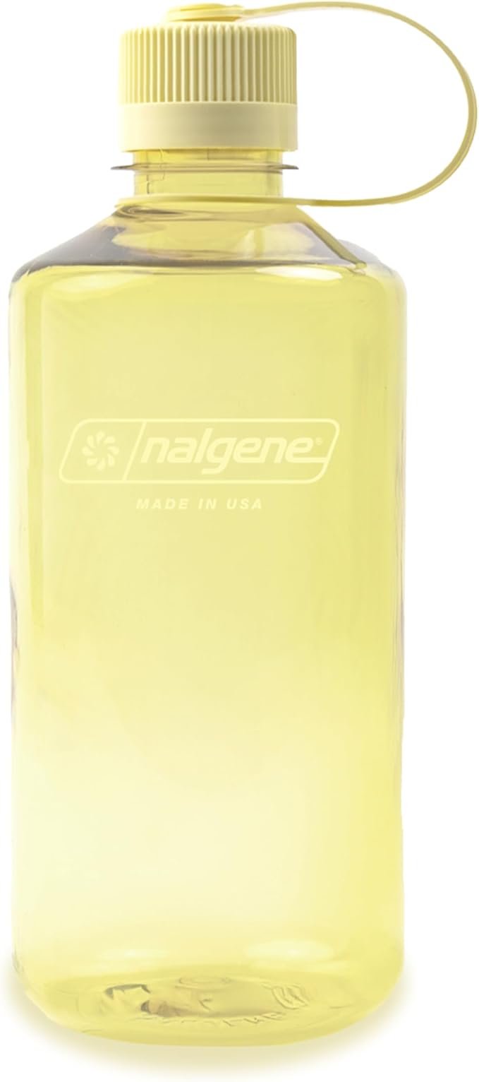 Nalgene 32 oz Narrow Mouth Water Bottle | BPA-Free, Durable & Leak Proof, Lightweight Bottle for Hiking, Gym & Travel, Butter