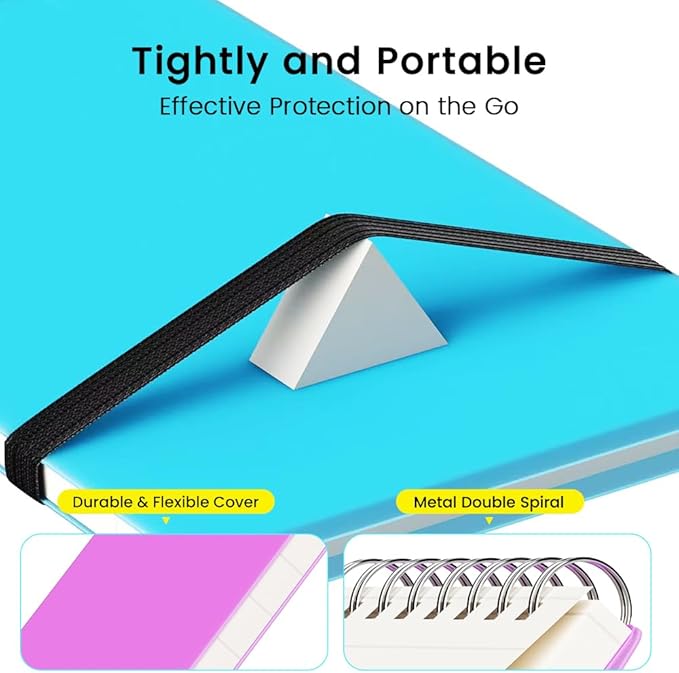 BEYONG Small Notepad 5x8, Mini Legal Pads with Top Spiral - Wild Ruled Notebook for Writing, Note Pads, Steno Pads, List, Work, Office & School
