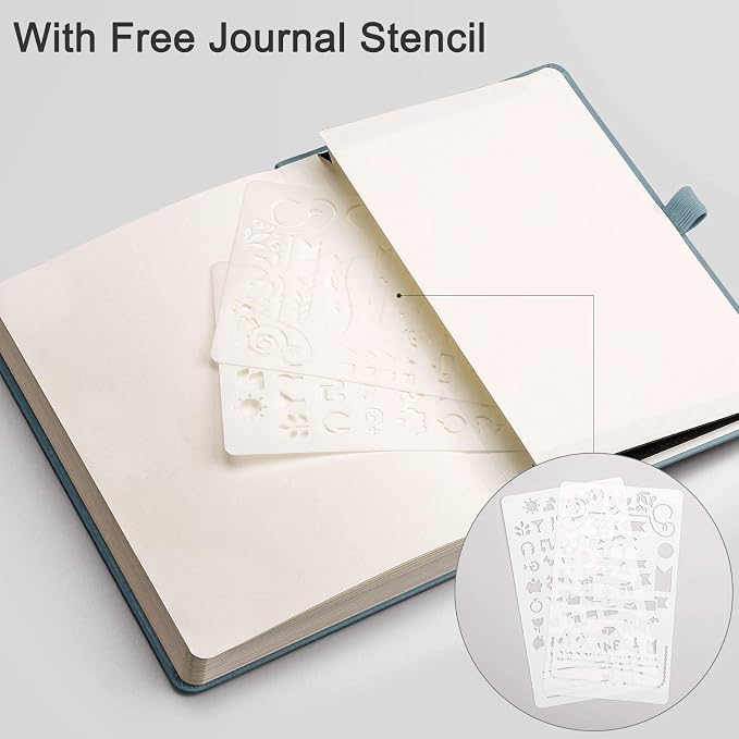 EMSHOI Dotted Journal Notebook, 256 Pages, A5 Size (5.7'' x 8.3'')
