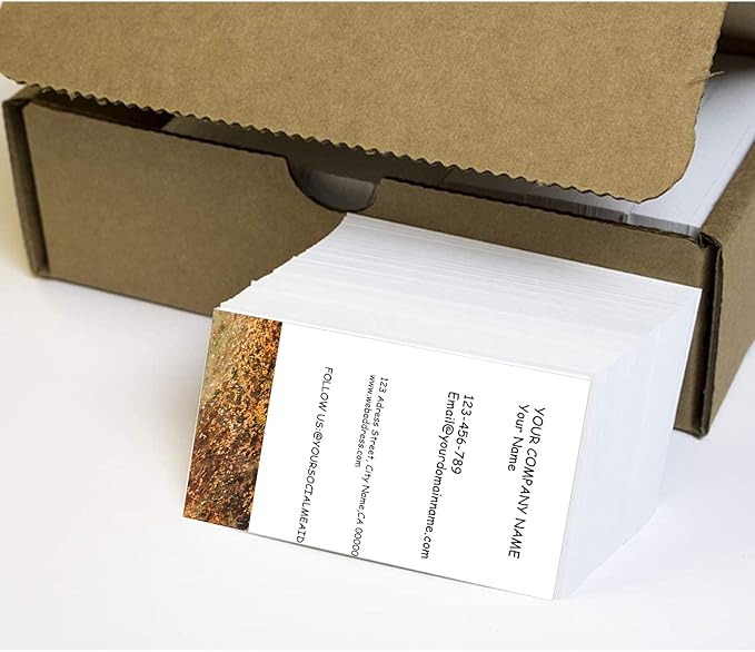 500 pcs Full Color Custom 2 Sides Printed Business Card Custom with Your Logo Two-Sided Design,Personalized Name Card, 3.5" x 2"Business Card No Additional Charge