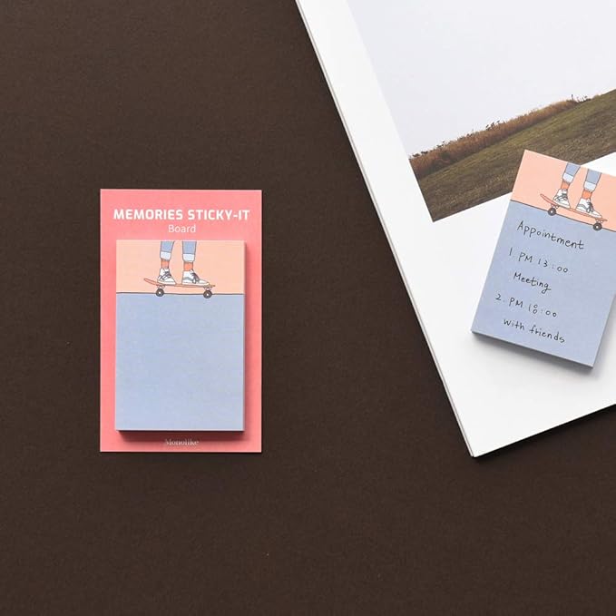 Monolike Memories Sticky-it - 5p Set Self-Adhesive Memo Pad 50 Sheets