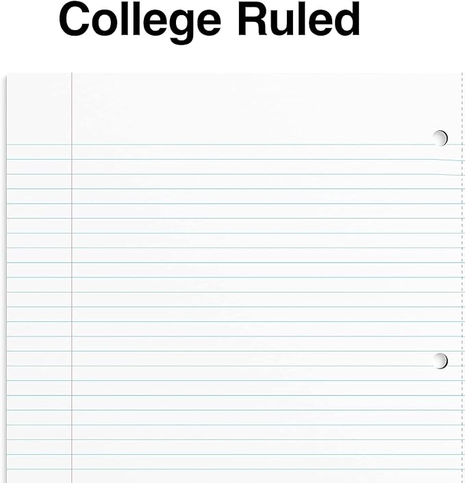 STAPLES 5‑Subject Notebook, 8.5” x 11”, College Ruled, 200 Sheets, Assorted Colors
