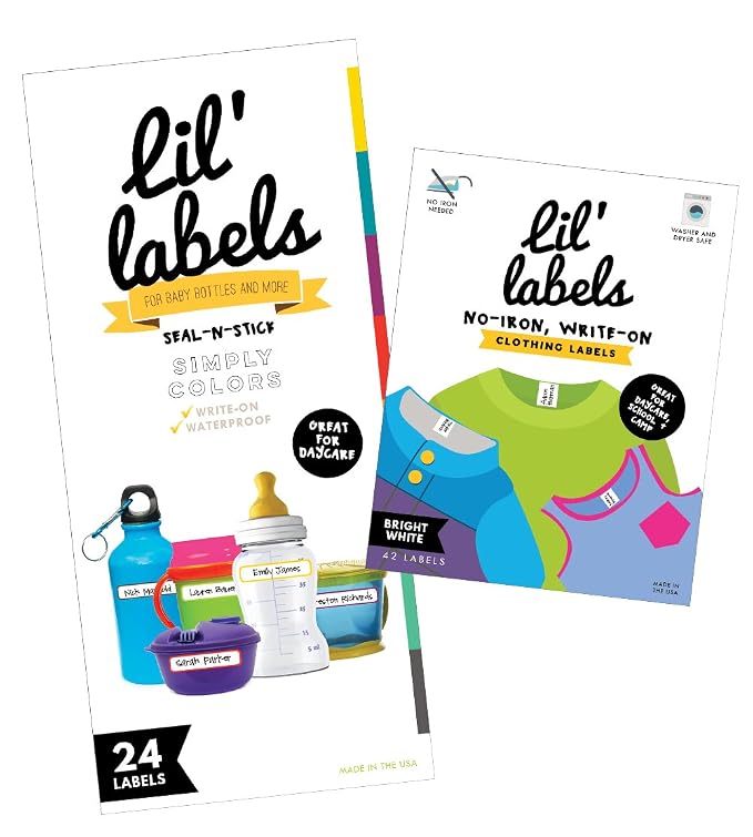 Daycare Labels Value Pack - Bottle and Clothing Labels, Waterproof