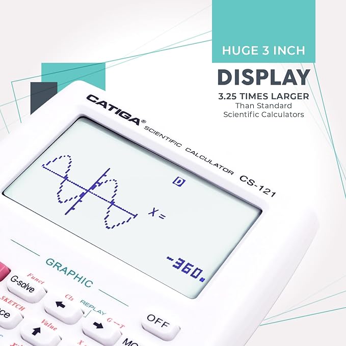 CATIGA Scientific Calculators with Graphic Functions, Graphing Calculators with Multiple Modes, Scientific Calculators for Students, High School or College Courses, Calculadora Cientifica, CS-121