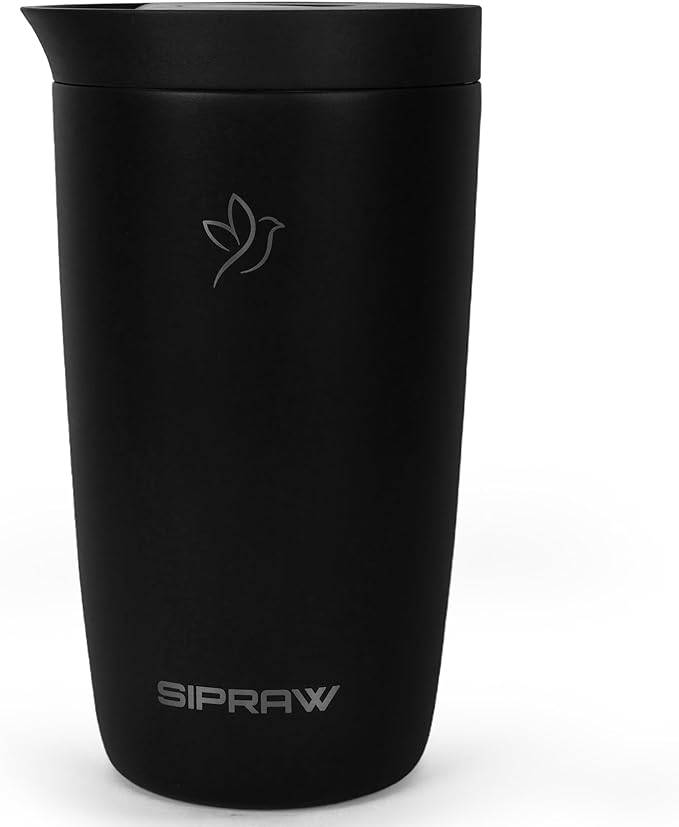 12oz Travel Coffee Mug Tumbler Insulated Stainless Steel Coffee Cup with Leakproof Lid for Hot and Cold Drinks BPA Free Reusable Mug Dishwasher Safe Cup Holder Friendly, Black