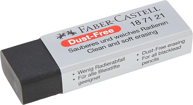 Faber-Castell Dust-Free 187121 Plastic Eraser, Black