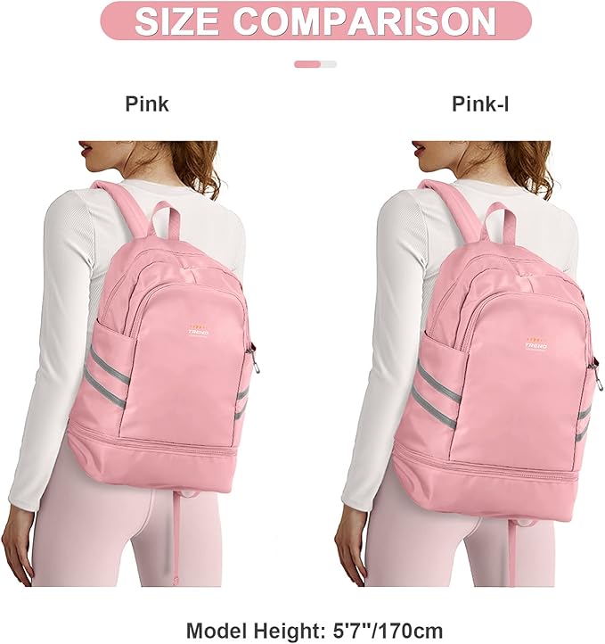 coofay Gym Backpack For Women Waterproof Sports Backpack With Shoe Compartment Lightweight Travel Backpacks Small Gym Bag Dance Volleyball Backpacks